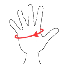 Meranie veľkostí ortézy na zápästie (podľa obvodu dlane)