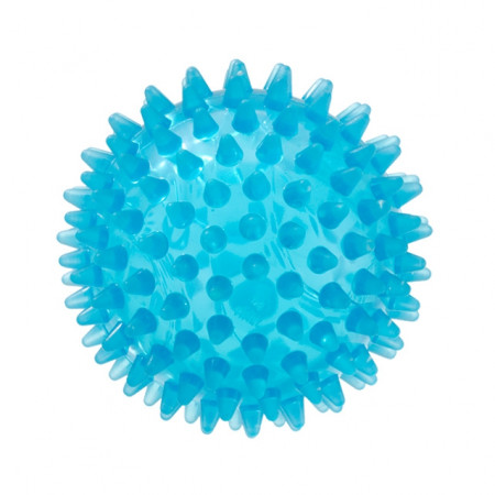 Masážna loptička ježko priemer 9 cm modrá