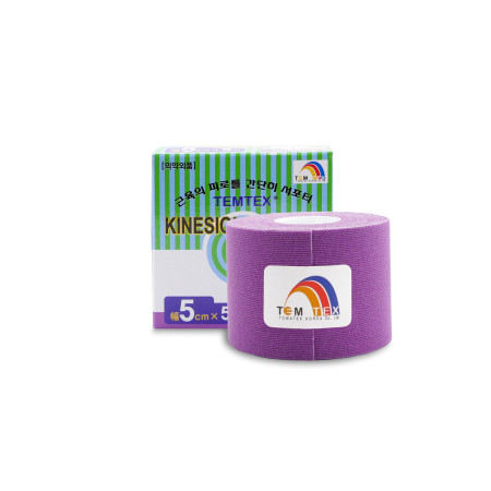 Temtex kineziotejp Classic fialová tejpovacia páska 5cm x 5m