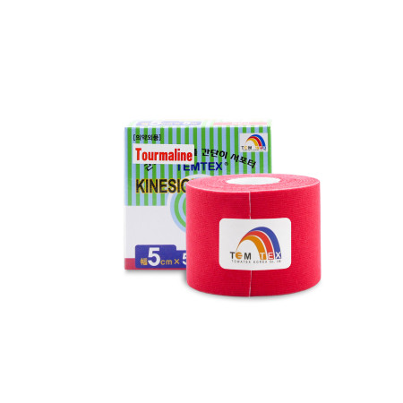 Temtex kinesio tejp Tourmaline červená tejpovacia páska 5cm x 5m