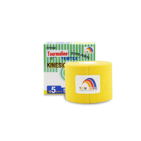 Temtex kineziotejp Tourmaline žltá tejpovacia páska 5cm x 5m