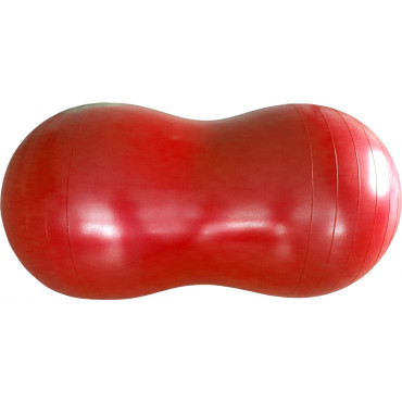 Cvičebná lopta Max AB Peanut 50 x 100 cm červená s pumpou