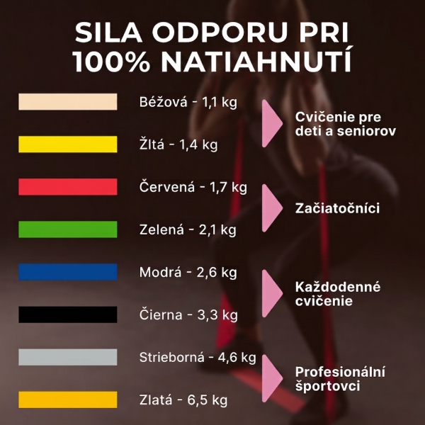 Sila odporu pri 100% natiahnutí Sila odporu pri 100% natiahnutí